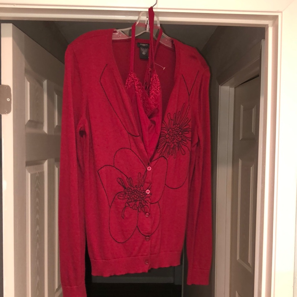 Ann Taylor cardi with cami